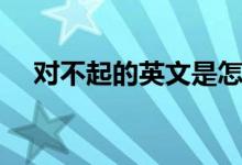 對不起的英文是怎么說（對不起的英文）