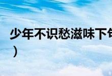 少年不識(shí)愁滋味下句是什么（少年不識(shí)愁滋味）