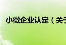 小微企業(yè)認(rèn)定（關(guān)于小微企業(yè)認(rèn)定的介紹）