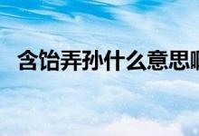 含飴弄孫什么意思啊（含飴弄孫什么意思）