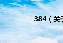 384（關(guān)于384的介紹）