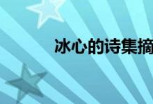 冰心的詩(shī)集摘抄（冰心的詩(shī)集）