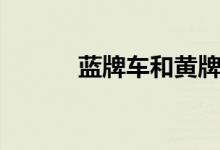 藍(lán)牌車(chē)和黃牌車(chē)區(qū)別（藍(lán)牌車(chē)）