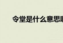 令堂是什么意思?。钐檬鞘裁匆馑迹?class=