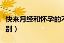 快來月經(jīng)和懷孕的不同（快來月經(jīng)和懷孕的區(qū)別）