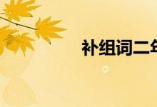 補組詞二年級（補組詞）