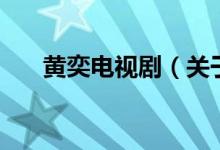 黃奕電視?。P(guān)于黃奕電視劇的介紹）