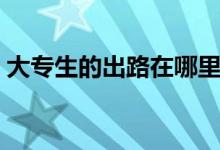 大專(zhuān)生的出路在哪里（專(zhuān)科生畢業(yè)后的出路）