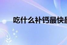 吃什么補(bǔ)鈣最快最有效（吃什么補(bǔ)鈣）