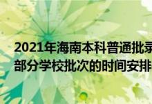 2021年海南本科普通批錄取時間（2022海南高考本科普通部分學(xué)校批次的時間安排是什么）