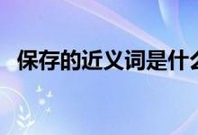 保存的近義詞是什么詞語(yǔ)（保存的近義詞）
