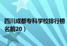 四川成都專(zhuān)科學(xué)校排行榜（2022四川成都最好的專(zhuān)科學(xué)校排名前20）