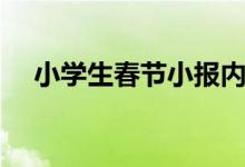 小學(xué)生春節(jié)小報(bào)內(nèi)容（小學(xué)生春節(jié)小報(bào)）