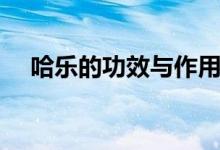 哈樂的功效與作用(哈樂的功效與作用)