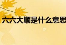 六六大順是什么意思?。箜樖浅烧Z嗎）