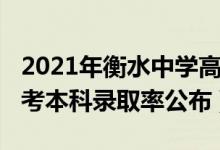 2021年衡水中學高考情況(2021衡水中學高考本科錄取率公布)