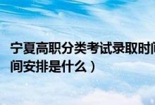 寧夏高職分類考試錄取時間（2022寧夏高職?？圃盒ｄ浫r間安排是什么）