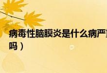 病毒性腦膜炎是什么病嚴重嗎（病毒性腦膜炎是什么病嚴重嗎）