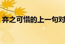 棄之可惜的上一句對聯(lián)（棄之可惜的上一句）
