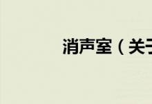 消聲室(關(guān)于消聲室的介紹)