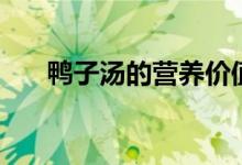 鴨子湯的營養(yǎng)價值功效作用（鴨子湯）