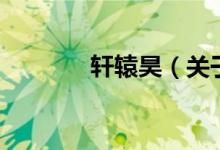 軒轅昊（關于軒轅昊的介紹）