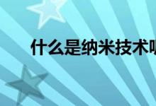 什么是納米技術呢（什么是納米技術）