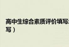 高中生綜合素質(zhì)評價填寫示例（高中學生綜合素質(zhì)評價怎么寫）