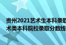 貴州2021藝術生本科錄取分數(shù)線（貴州2022高考提前批藝術類本科院校錄取分數(shù)線是多少）