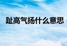 趾高氣揚什么意思（趾高氣揚是什么意思）