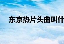 東京熱片頭曲叫什么?。|京熱片頭曲）