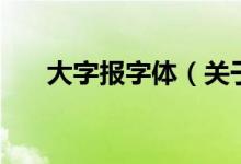 大字報字體（關(guān)于大字報字體的介紹）