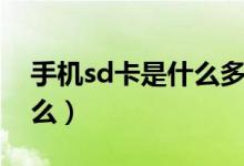 手機(jī)sd卡是什么多少錢一個（手機(jī)sd卡是什么）
