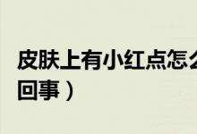 皮膚上有小紅點怎么治（皮膚上有小紅點怎么回事）
