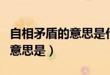 自相矛盾的意思是什么標準答案（自相矛盾的意思是）