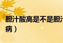 膽汁酸高是不是膽汁淤積癥（膽汁酸高是什么?。?class=