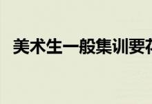 美術(shù)生一般集訓要花多少錢（要準備多少）