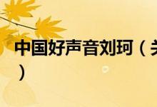 中國(guó)好聲音劉珂（關(guān)于中國(guó)好聲音劉珂的介紹）