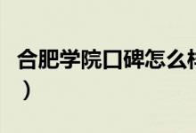 合肥學院口碑怎么樣好就業(yè)嗎（全國排名第幾）