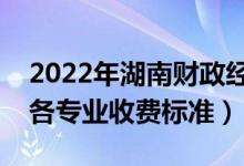 2022年湖南財政經濟學院學費多少錢（一年各專業(yè)收費標準）